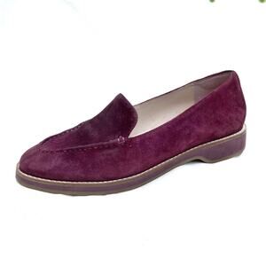 Cole Haan Grand O's Suede Loafers | Platform Almond Toe Fall Staple | Deep Plum